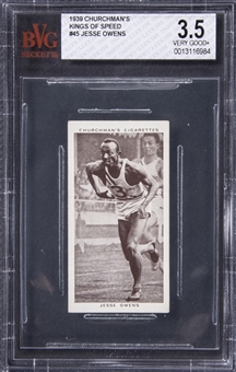 1939 Churchmans Kings of Speed #45 Jesse Owens - BVG VG+ 3.5